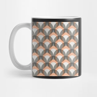 Mod Circles Peach and Grey Mug